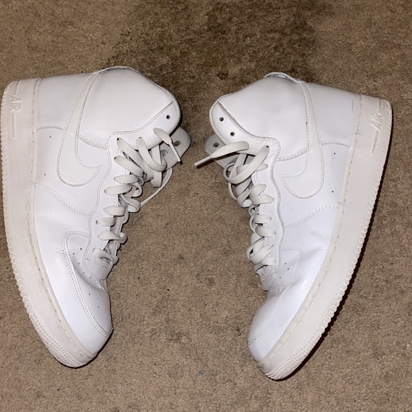 Hightop White Air Force 1’s - Picture 4 of 6